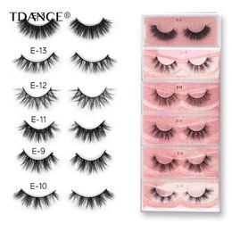 False Eyelashes TDANCE Wholesale 3d Mink Lashes 100 Pair Cruelty Free Fluffy Full Strip Thick Cils Makeup