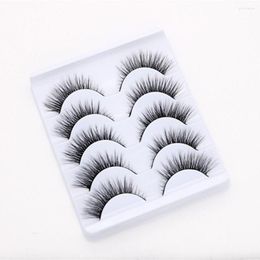 False Eyelashes 5Pairs/box Dramatic Volume Women Beauty Fibre Thick Long Eye Lashes Fuffy Extension