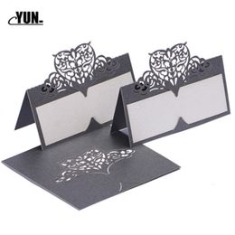 Greeting Cards 100pcs Party Table Name Wine Guest Place Cards Table Place Cards Favor Decoration Wedding Supplies Seating Decoration 7D 230317