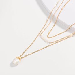 Choker Chokers Fashion -Seller Accessories Handmade Card Neck Freshwater Pearl Pendant Chain Women's Multi-Layer Necklace Bloo22