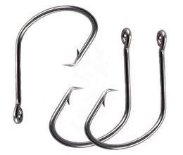 Fishing Hooks 200pcs 6#-10/0 High Carbon Steel Circle fishing hooks Sharp Octopus FishHook offset hook with black nickel for Saltwater fishing P230317