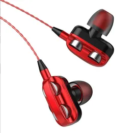 Dual Drive 6D Stereo Bluetooth Earphones Wired Earphone Universal In-Ear Heavy Bass Stereo Wired Earphones Sports Gaming Headsets with Mic For Phone