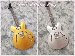 High Quality Electric Guitar Semi Hollow Body Diamond Inlay