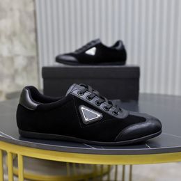 Sport-look Enamelled Fashion Metal Triangle Sneakers Shoes Men's Black Rubber Sole Man Casual Walking Famous Americas Cup Outdoor Runner Race Athletic Eu38-46