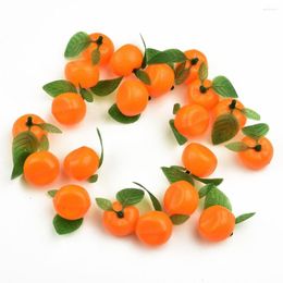 Decorative Flowers 6.8 7.5cm Artificial Orange For House Party Table 10pcs Beautiful Decoration Fake Fruit Lifelike