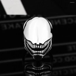 Cluster Rings Gothic Venom Skull Ring For Men Women 316L Stainless Steel Punk Hip Hop Biker Cool Male Retro Jewellery Gift Wholesale
