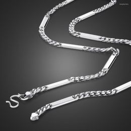 Chains Punk Man 925 Sterling Silve Necklace Men & Boy Simple Cuban Chain Choker Woman Personality Jewelry Gift