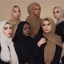 Scarves 90 180cm IMITATED SILK FABRIC Scarfs Hijab Niqab Bawal Tudung Shawl Solid Women's Headscarf Monochrome National Scarf Khimar