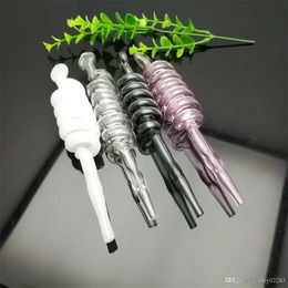 Hookahs The new color multi spiral glass pot Wholesale Glass bongs Oil Burner Glass Water Pipes Oil