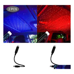 2016 Decorative Lights Car Roof Projection Light Usb Portable Star Night Adjustable Led Galaxy Atmosphere Lighting Interior Projector Lam Dhtb1