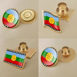 Brooches Coat Of Arms Mapuches Chile Flag Lapel Pins Broochs Badges