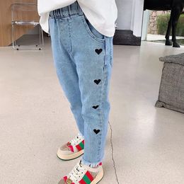 Jeans IENENS Kids Baby Girls Casual Clothes Jeans Trousers Toddler Infant Denim Clothing Pants Children Bottoms 1 2 3 4 5 6 7 Years 230317