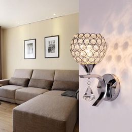 Wall Lamp Light Decoration Crystal Sconce Gold Decorative E27 Socket Lighting Fixture For Living Room Stairs Home Reading