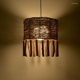 Pendant Lamps Tearoom Rattan Lamp Creative Cafe Restaurant Brass