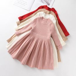 Girl Dresses Winter Toddler Baby Girls Dress Christmas Clothes Long Sleeve Sweater Princess Party Wedding Tutu Clothing