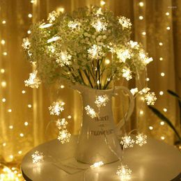 Christmas Decorations Snowflake String Fairy Lights Battery Operated Tree Home Party Decor MF999