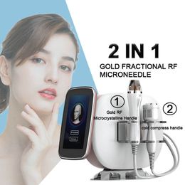 2023 2 in 1 Fractional No-Needle Mesotherapy Device Rf Microneedle Machine with cold hammer Anti Wrinkle For Salon