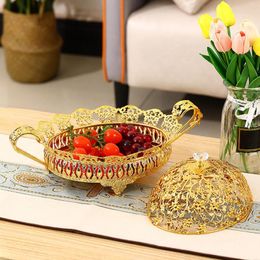 Plates Metal Fruit Basket Bowl Table Organiser Serving Tray Display For Restaurant Dining Room Kitchen Decor Party