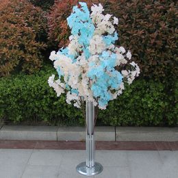 Party decoration flower 150cm 5ft high upscale white artificial cherry tree channel column road leading to wedding T Station central supplies