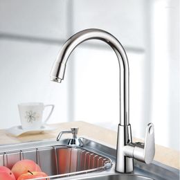 Kitchen Faucets Modern Faucet Copper Single Hole Sink Tap 360 Degree Rotation And Cold Water Mixer Ceramic Valve Core Deck Mount