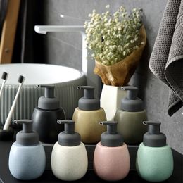 Liquid Soap Dispenser Nordic Style Ceramics Emulsion Portable Solid Colour Liquid Soap Dispensers Home el Bathroom Decorations Accessories 230317