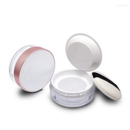 Storage Bottles 1pcs 15g/0.5oz Portable Plastic Loose Powder Box Makeup Blush Elastic Mesh Cosmetic Container