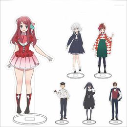 Keychains Zombie Land Saga Keychain Woman Acrylic Stand Key Chain Men Anime Ring Girls Holder Jewellery Llaveros Minamoto Sakura