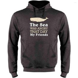 Men's Hoodies The Sea Was Angry That Day My Friends Great For All Seasons Long Sleeve Tank Top Fleece Hoodie Men Women Sweatshirt