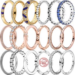 2023 Nuovo argento sterling 925, oro rosa, oro argento oro Anello Pandora a tre colori Accessori moda per gioielli da donna Trasporto all'ingrosso gratuito