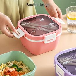 Dinnerware Sets 1 Set Durable Lunch Box Portable Salad Container With Spoon Fork Storage Good Sealing