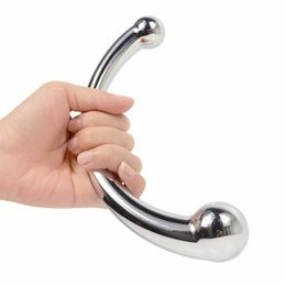 NXY Anal toys Stainless Steel Prostate Massager Dildo Butt Plug G spot stimulator Adult Sex Toys for Men Woman Gay 1125