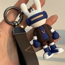 Rabbit Doll Key Chain Designer Trendy Keychain Decoration Pendant Car Bags Ring Luxury Unisex Keys Buckle