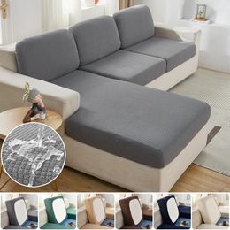 Chair Covers Waterproof Jacquard Sofa Seat Cushion Cover For Living Room Kids Furniture Protector Polar Fleece Stretch Removable