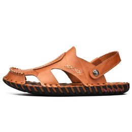Sandals Casual In Italian Male Shoes On Rubber Toe Slippers Para Cuero Praia Gladiator Outdoor Loop De Mens Masculina 39 Comfort S Slip