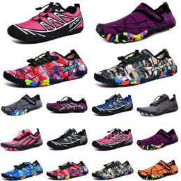 Water Shoes pink white brown chocolate wading shoes beach shoes couple soft-soled creek sneakers grey barefoot Snorkelling fitness womenLightweight non-slip shoes