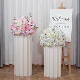 Decorative Flowers 50 CM Artificial Flower Table Centerpiece Garland Party Background Road Decoration Lead Ball Rose Hydrangea