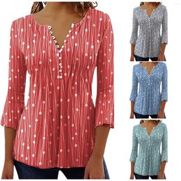 Women's Blouses Autumn And Winter Top Women Year Tops For Work Et Chemises V-neck Long Sleeve Shirt Y2k Cloth 2023