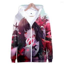 Men's Hoodies Kakegurui Unisex 3D Cos Coat Autumn And Winter Zipper Sweatshirt Leisure Print Novelty Top Luxury Harajuku