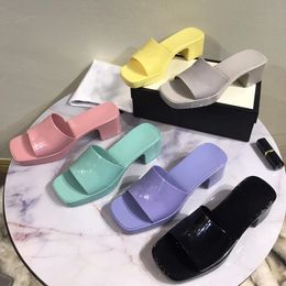 Designer slippers sandal jelly cool fashion super fire high waterproof platform bottom thick heel slipper guccie