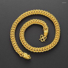 Chains Domineering Jewellery Yellow Gold Filled Men's Faucet Chain Necklace12mm