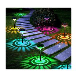 2016 Solar Garden Lights Led Light Outdoor Rgb Colour Changing Waterproof Pathway Lawn Lamp For Decor Landscape Lighting Drop Delivery Re Dhqet