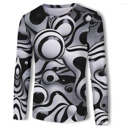 Men's T Shirts 2023 Spring And Autumn Period Explosive Money Fashion 3D Digital Printing Man Long Sleeves