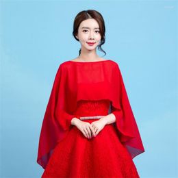 Women's Blouses 2023 Summer Elegant Women Shawl Capes Lady 9 Color Solid Chiffon Wraps Beach Party Coats Tops Blusa Feminina