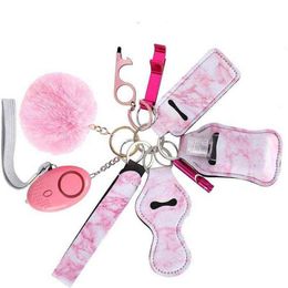 Safety Self Defense Keychain Set for Women Girl Personal Alarm Mini Product Multi Genshin Impact Accessories Emo Christmas Gift H1262Z