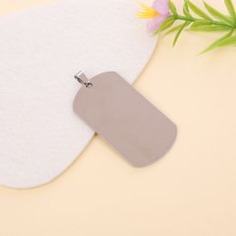 Blank Stainless Steel Military Army Dog Tags Mirror surface laser engravable Fashion Men Pendants dh569