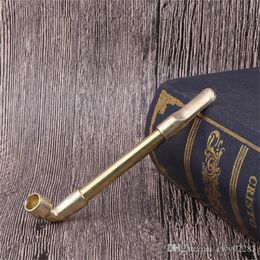 Smoking Pipes New Removable Mini-metal Gold-plated Fine Rod Pipe Direct-selling Tobacco Fittings Flat