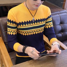 Men's Sweaters Sweater 2023 Autumn Line Clothes Round Collar Korean Version Fashion Thin Bottom Shirt S-2XL