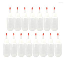 Storage Bottles 15 Pack 4 Ounce(120Ml) Squeeze Dispensing With Red Tip Caps - Good For Crafts Art Glue Multi Purpose