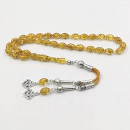 Strand Golden Resin Tasbih Muslim Bracelet Gift 33 Prayerbeads Masbaha 2023 Design Misbaha Turkies Accessories Handmade Rosary