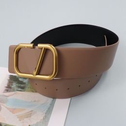 Belts for Men Designer v belt designer solid color common cinturones delicate casual street dresses 7cm wide ladies oversized belt demure YD021 B23
